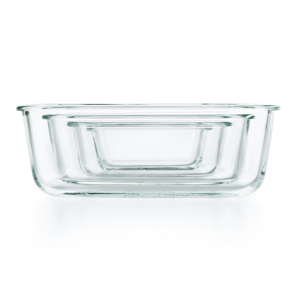 Smart Seal 3.5 Cup Glass Rectangle Container - Teal A0