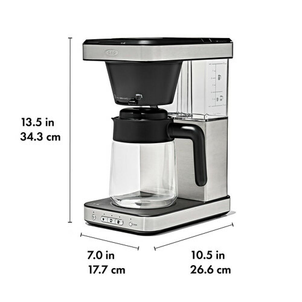 8-Cup Coffee Maker with Podless Single-Serve Function and Glass Carafe I0