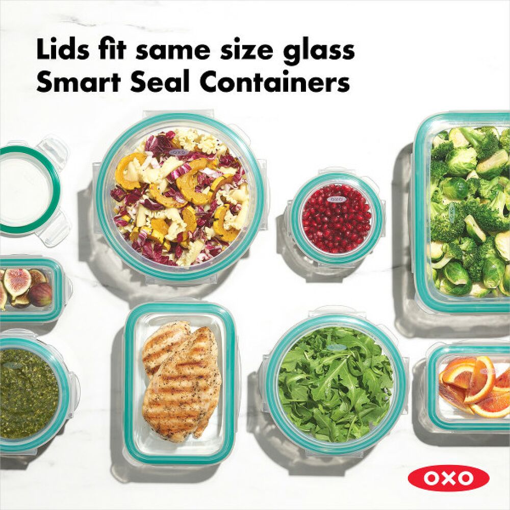 8 Piece Smart Seal Glass Round Container Set L7