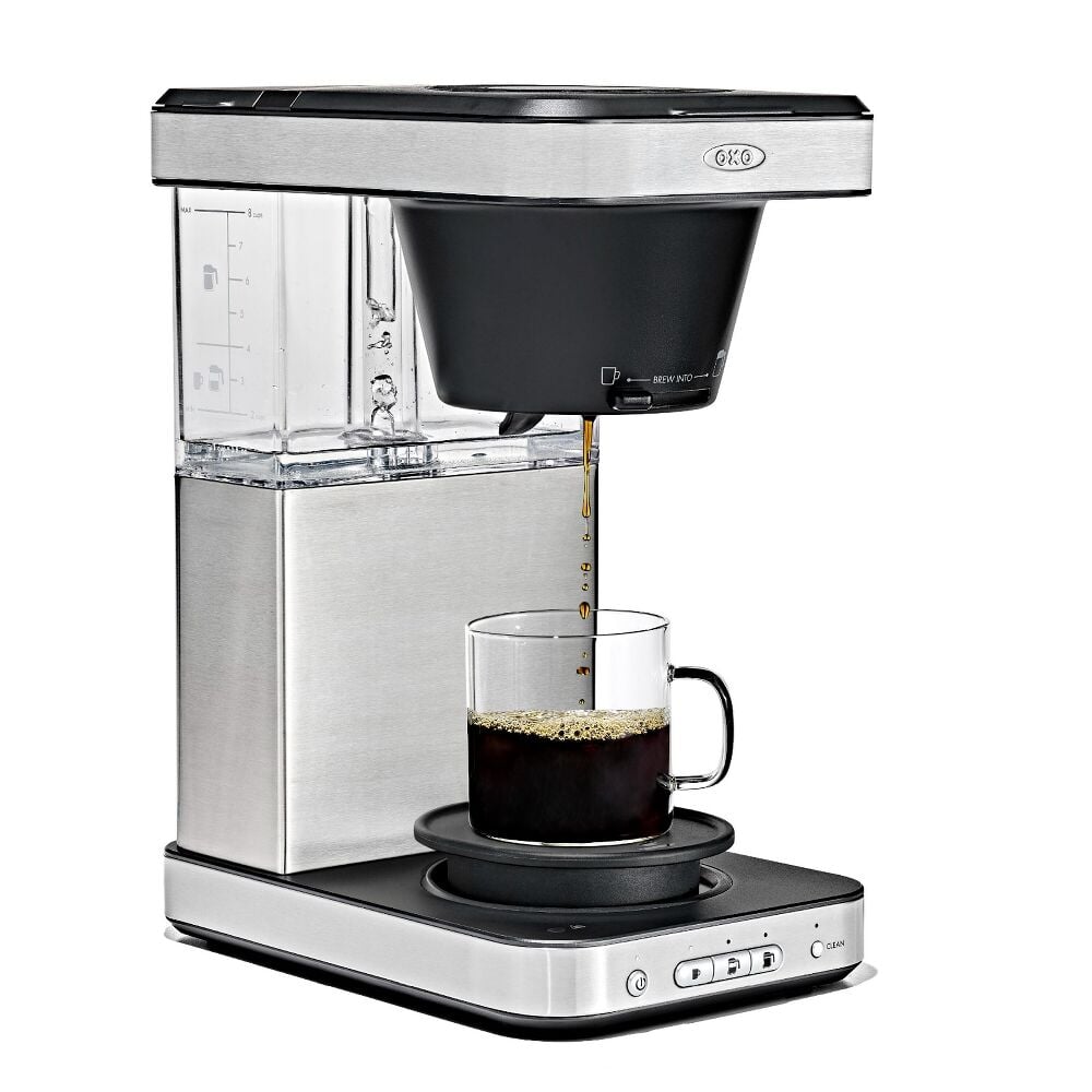 8-Cup Coffee Maker with Podless Single-Serve Function and Glass Carafe I0