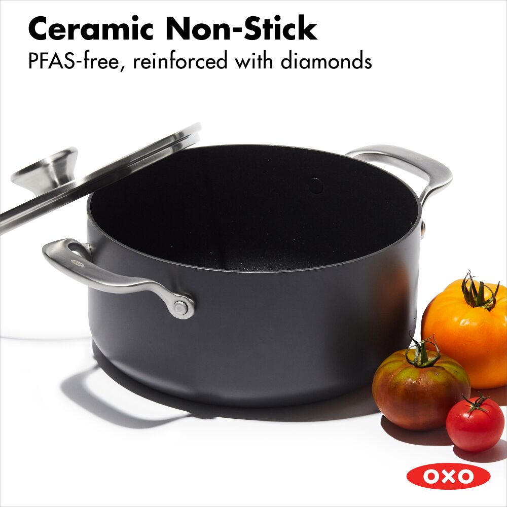 Ceramic Professional Non-Stick 5QT Stock Pot with Lid L2
