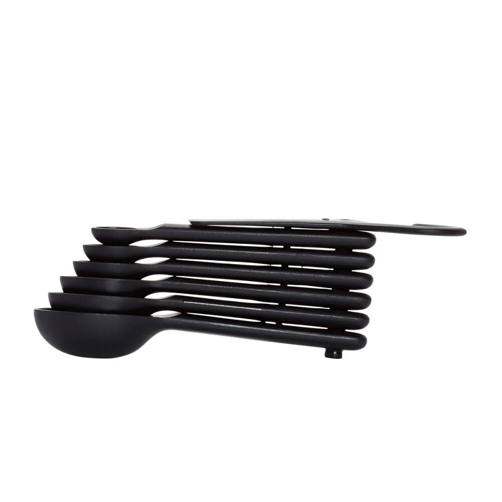 7 Piece Plastic Measuring Spoons - Black R3
