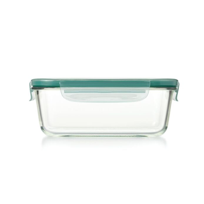 Smart Seal 8 Cup Glass Rectangle Container - Teal E8