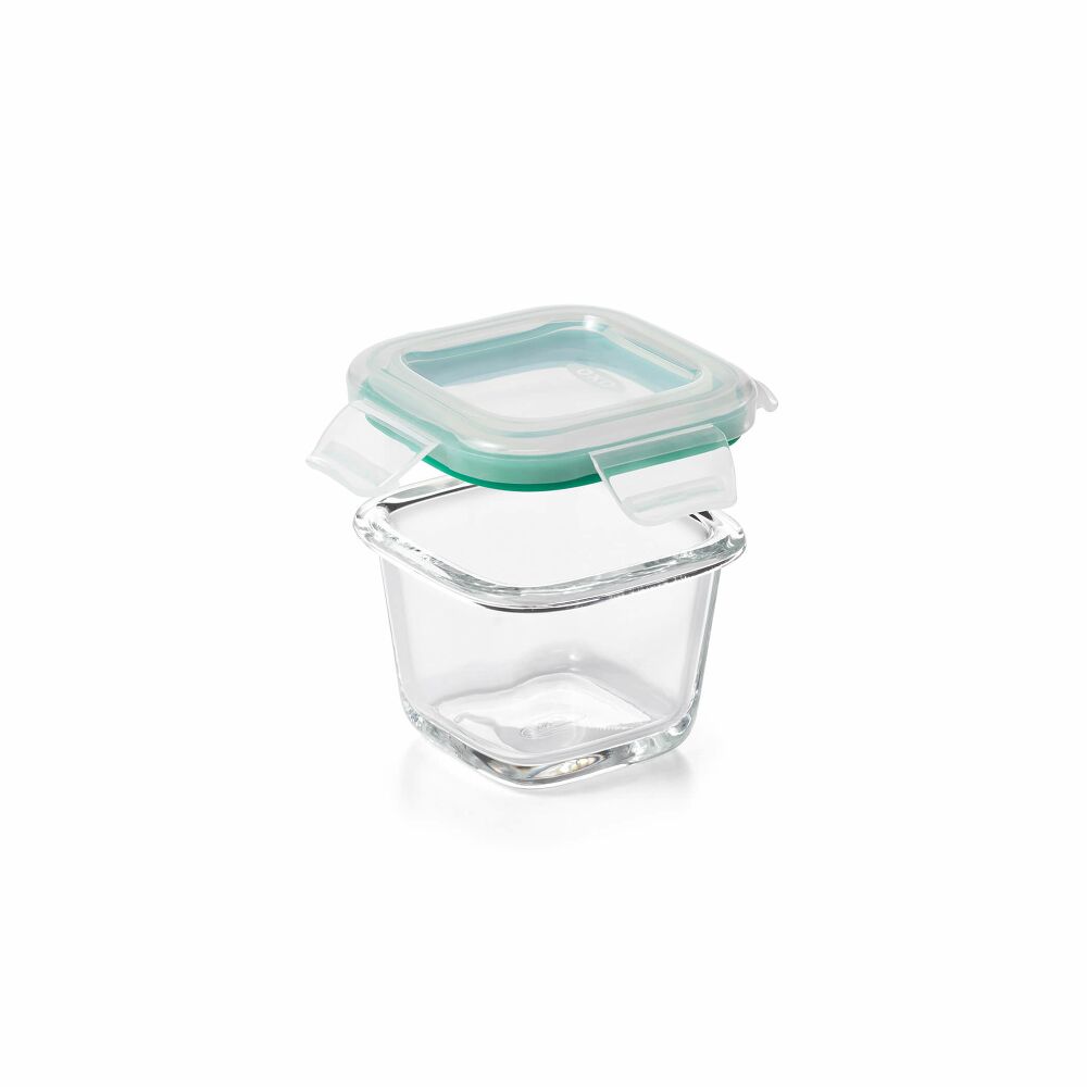 4 Piece Smart Seal Glass Mini Square Container Set L0
