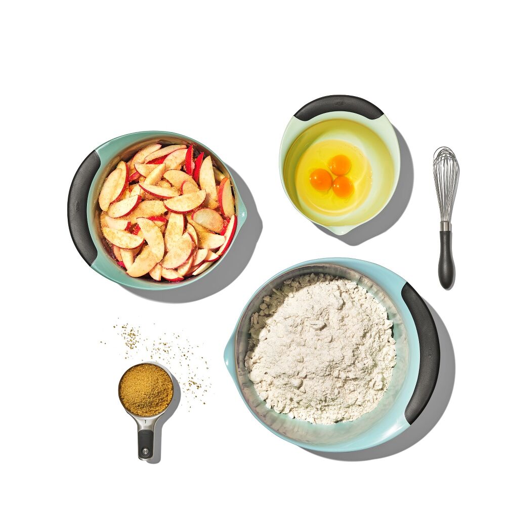 3 Piece Mixing Bowl Set - Cadet Blue, Tower Grey, Jade E3