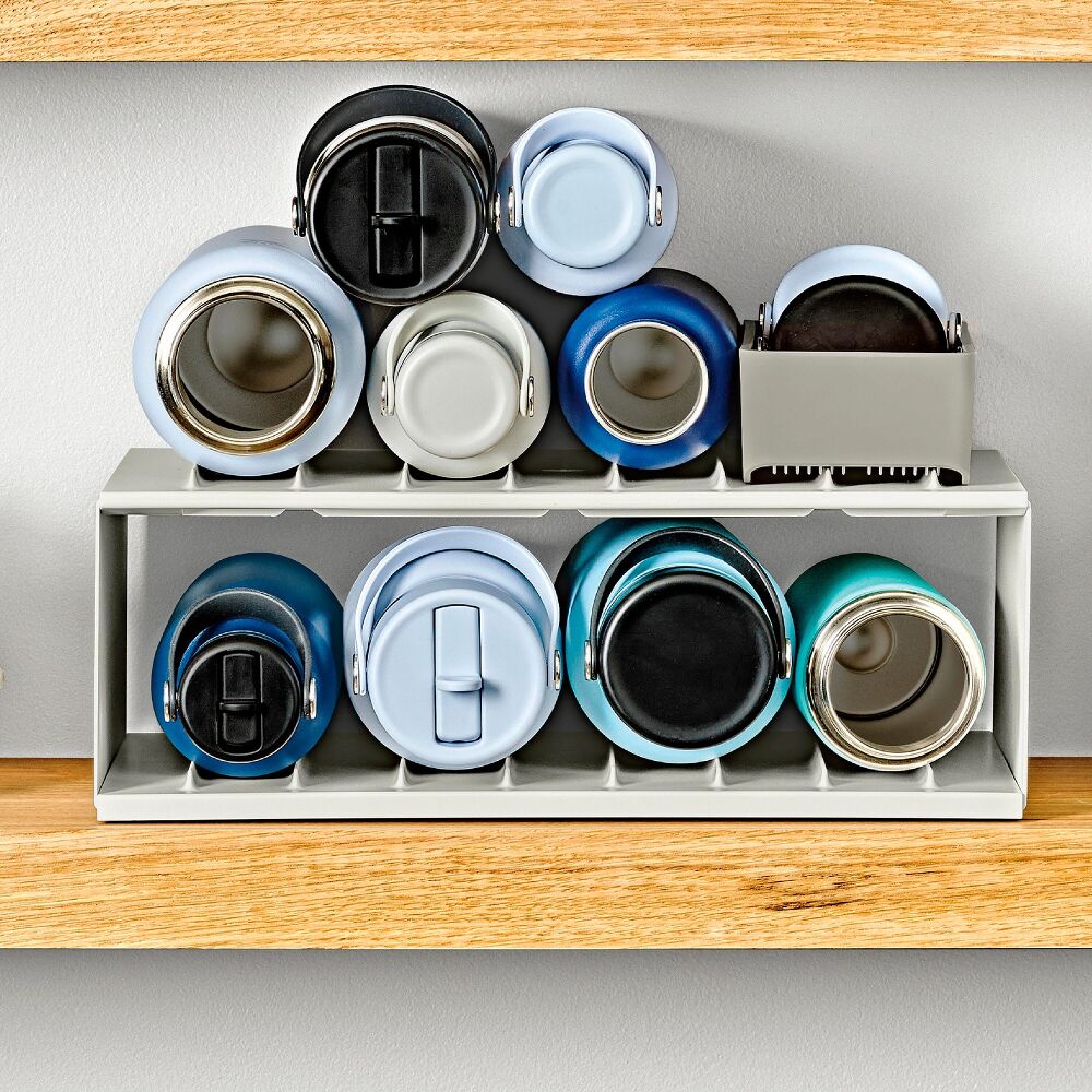 Water Bottle Organizer with Accessory Bin Q7