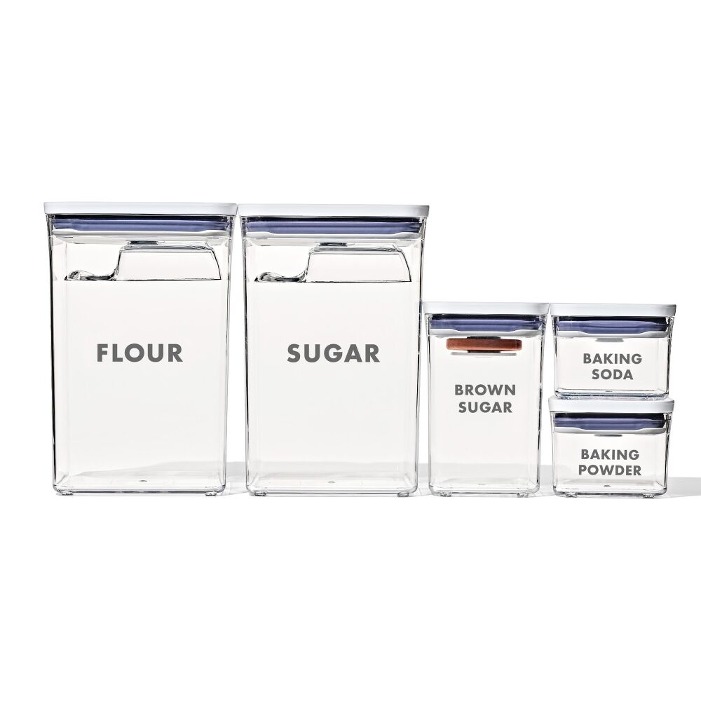 8-Piece Prelabeled Baking POP Container Set F2