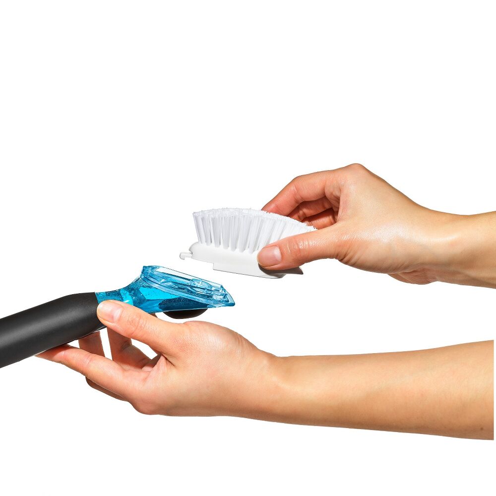 Soap Dispensing Dish Brush Storage Set Q1