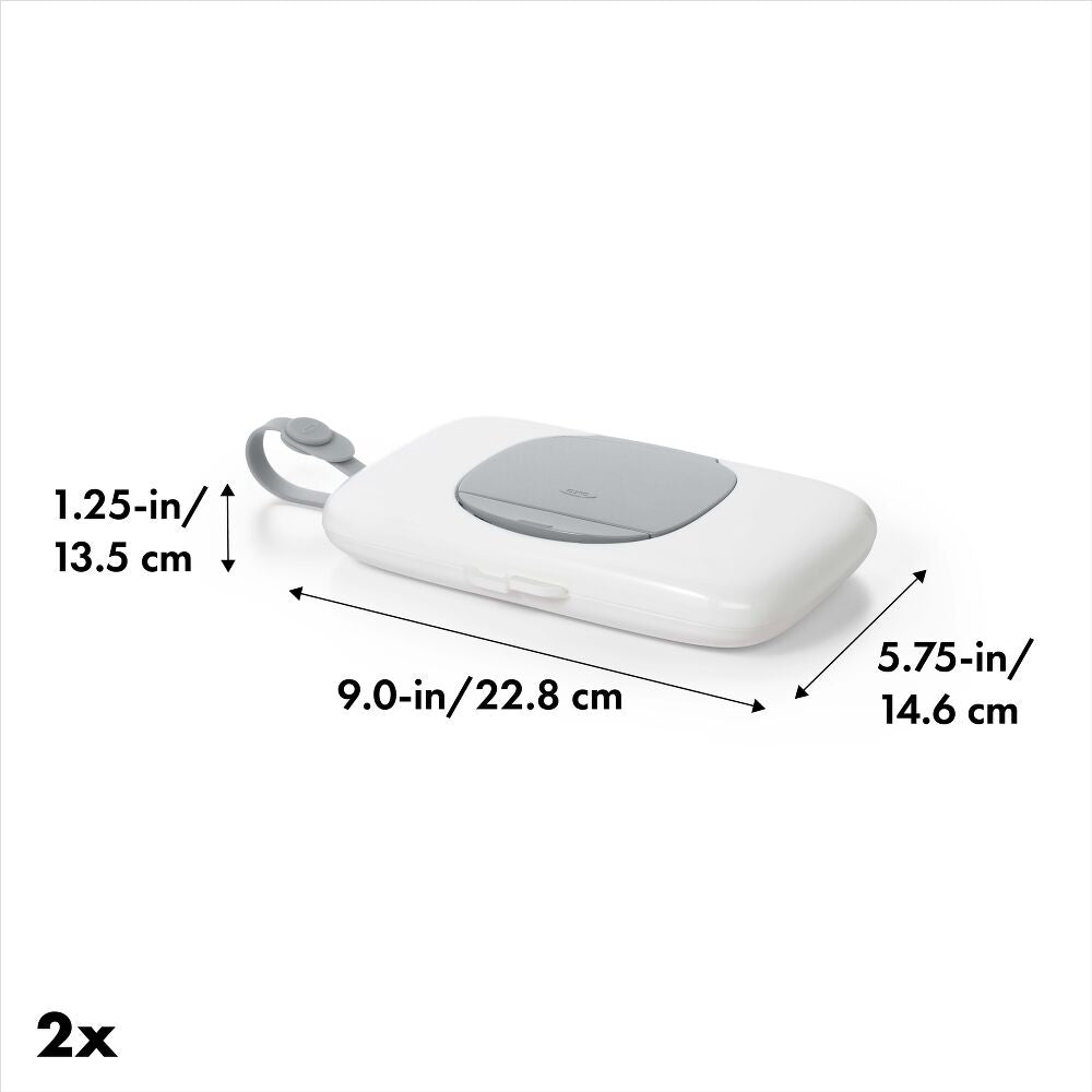 OXO TOT 2-Pack On-the-Go Wipes Dispenser, Gray S8