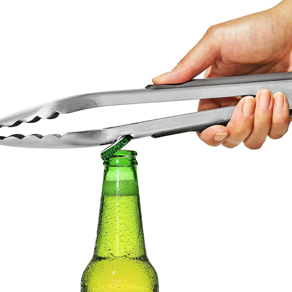 OXO Outdoor 10.5in Camp Stove Tongs with Bottle Opener K5
