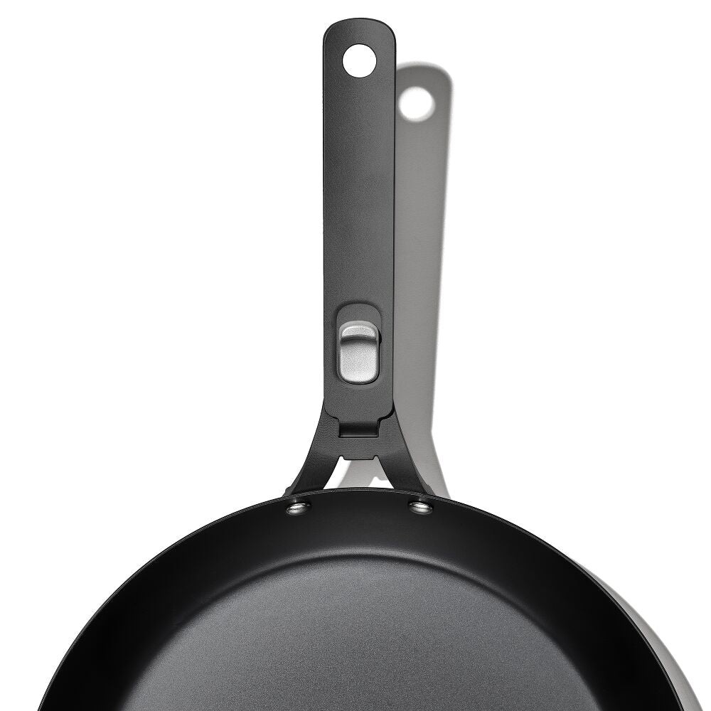 Outdoor 12-inch Carbon Steel Pan with Removable Handle X4