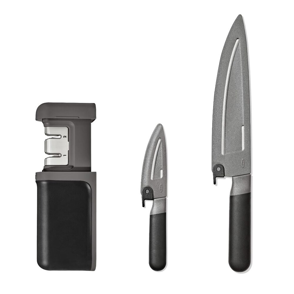 3-Piece Knife & Sharpener Set U0