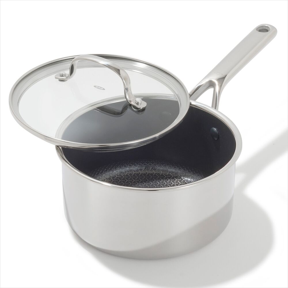 Trident Hybrid Non-Stick Stainless Steel 2.5 Qt Saucepan with Lid Z8