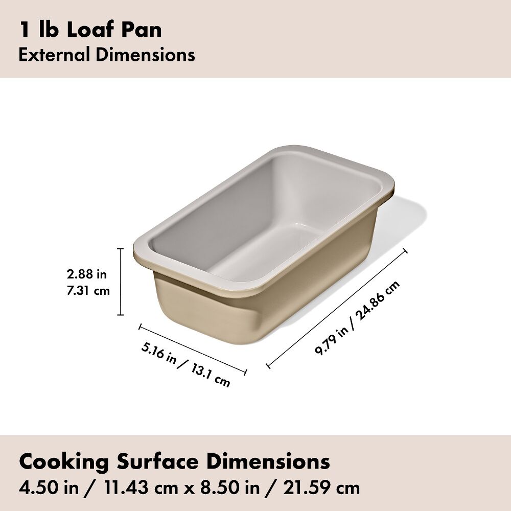 Non-Stick Pro Ceramic Coated Metal Bakeware 1 lb Loaf Pan K5