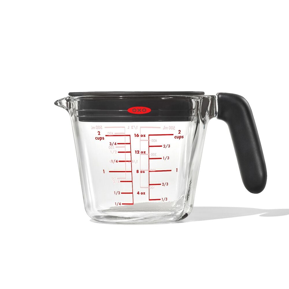 2 Cup Glass Measuring Cup with Lid M5