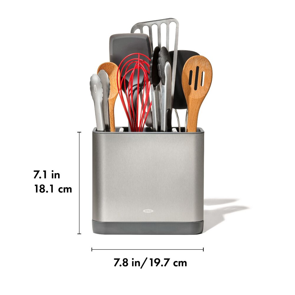 Adjustable Stainless Steel Utensil Holder - Large J5
