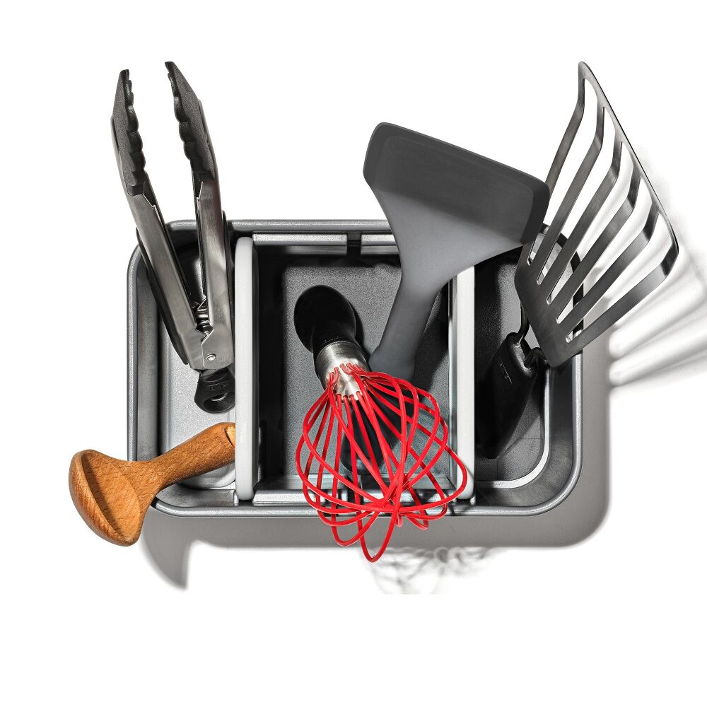Adjustable Stainless Steel Utensil Holder - Large J5