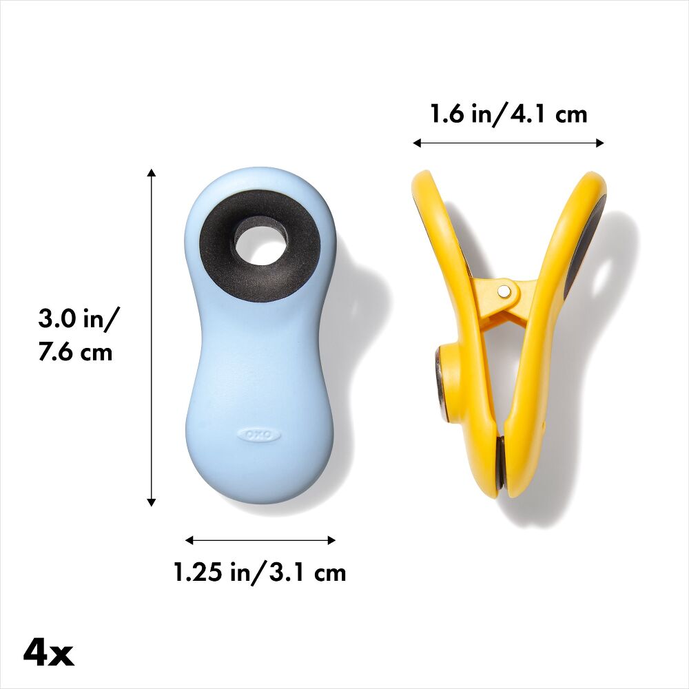 Magnetic All-Purpose Clips - 4-Pack - assorted colors Z0