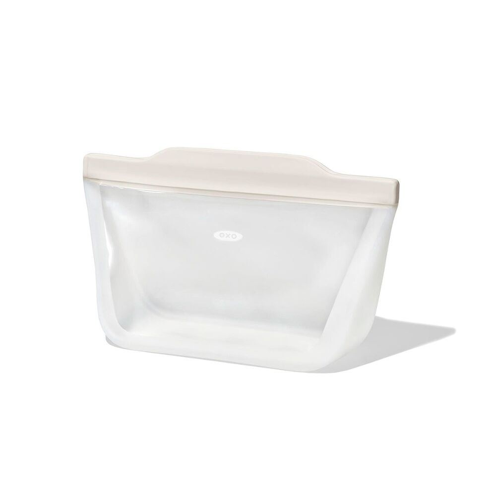 Silicone Reusable Bag - Stand-Up Quart (32 oz) - Oat B1