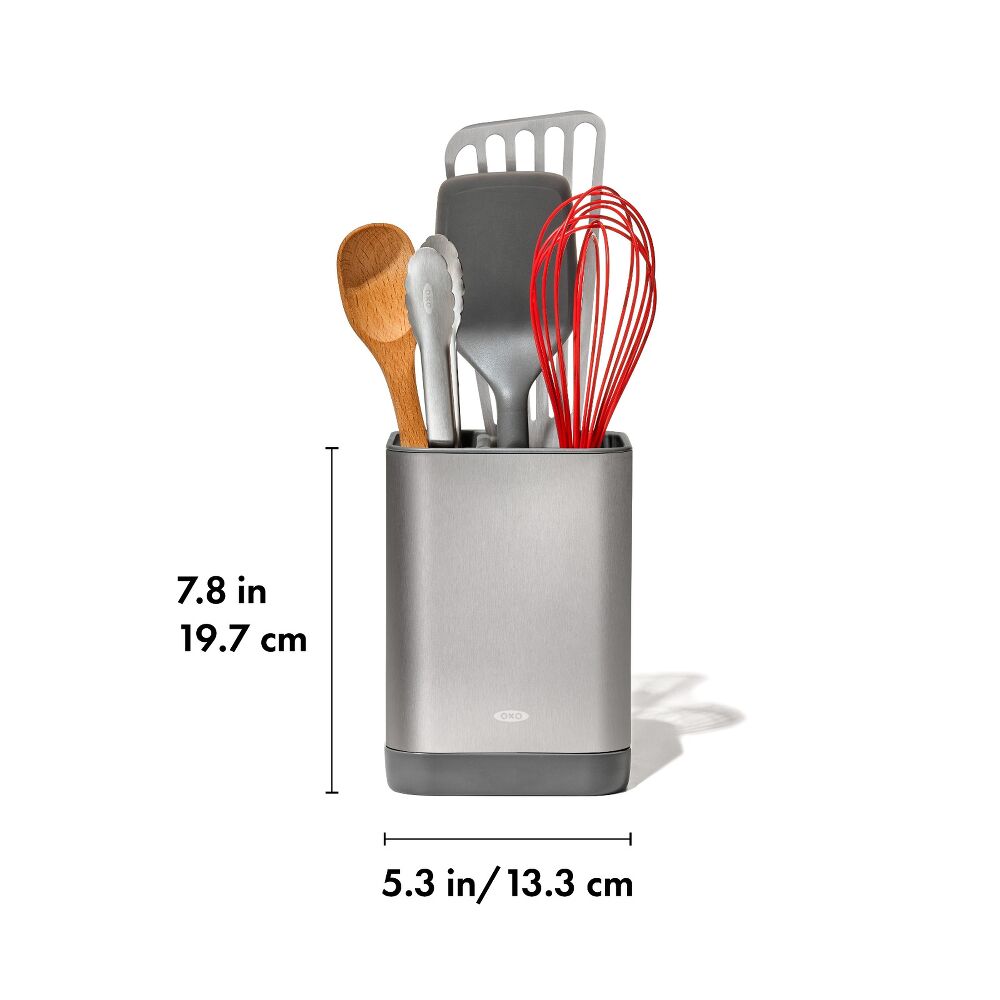 Adjustable Stainless Steel Utensil Holder - Small X4