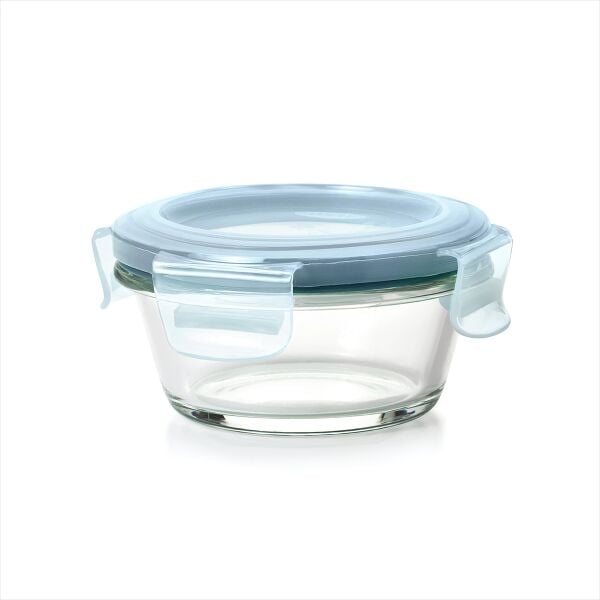Smart Seal 1-Cup Glass Round Container - Arctic Blue V9