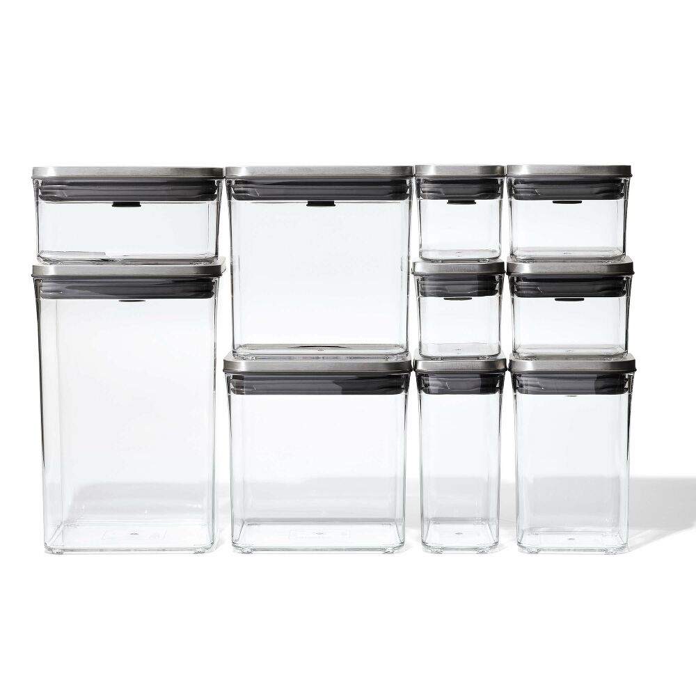 Steel 12-Piece POP Container Set E4
