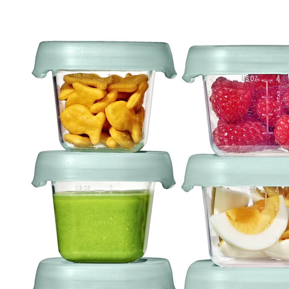 12-Piece Baby Blocks Food Storage Container Set - Opal U4