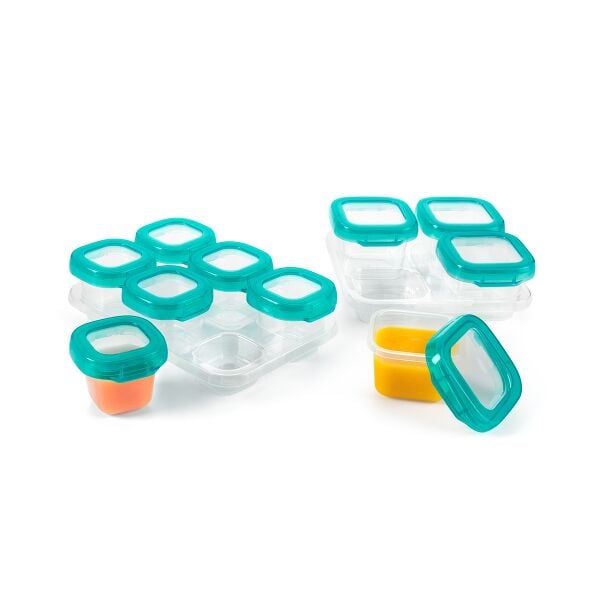 12-Piece Baby Blocks™ Plastic Freezer Storage Container Set - Tot Teal M2