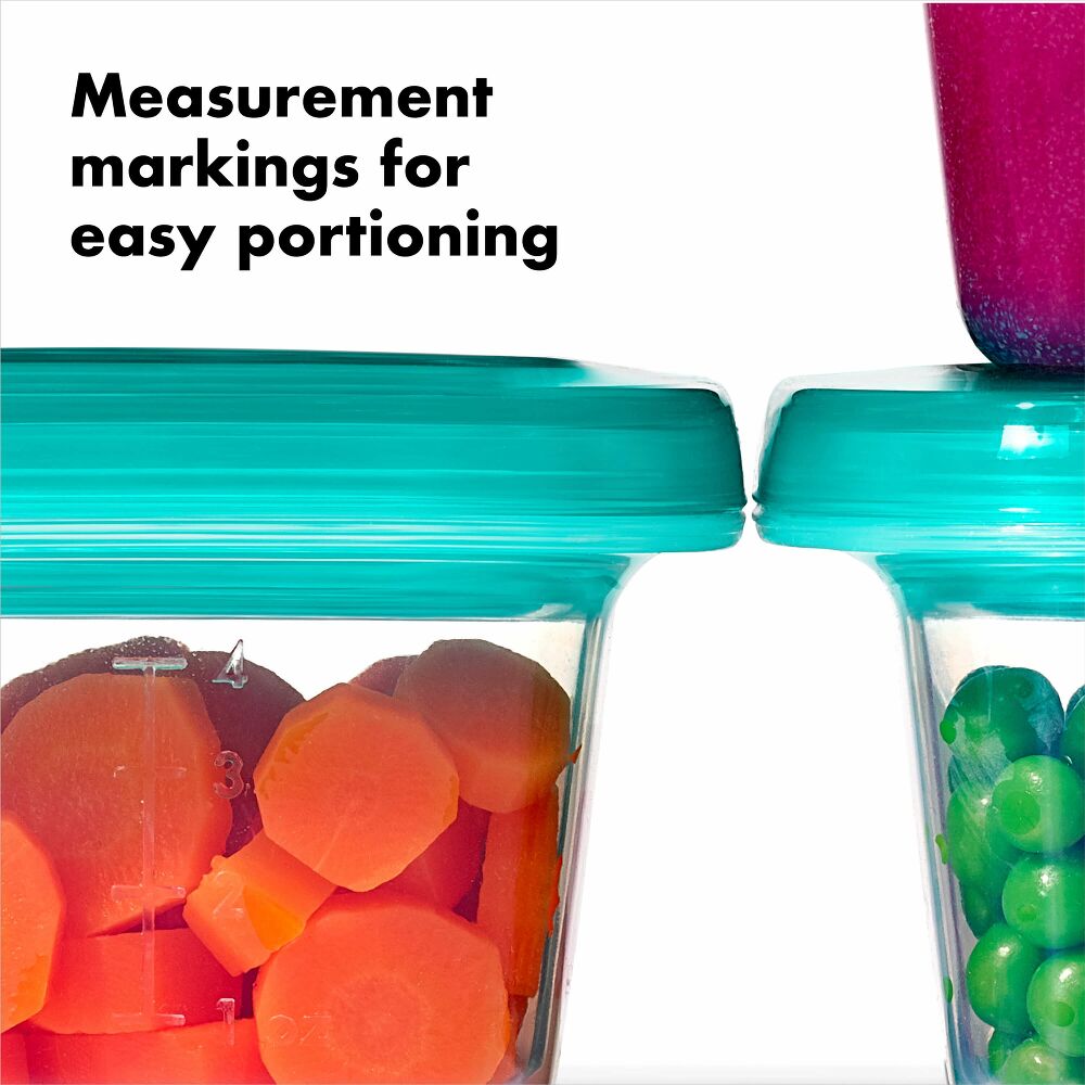 4 oz Baby Blocks™ Silicone Freezer Storage Containers - Tot Teal D3