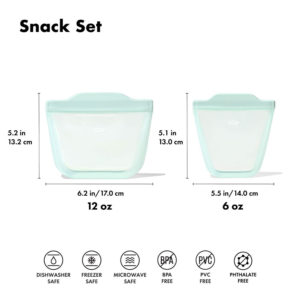 Tot Silicone Reusable Bag - 2-Piece Stand-Up Cup Set Z5