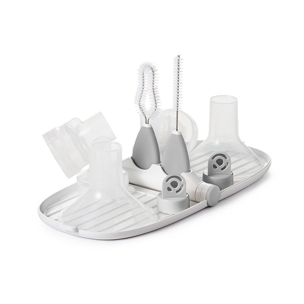 Breast Pump Parts Drying Rack with Detail Brushes T4
