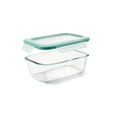 Smart Seal 8 Cup Glass Rectangle Container - Teal E8