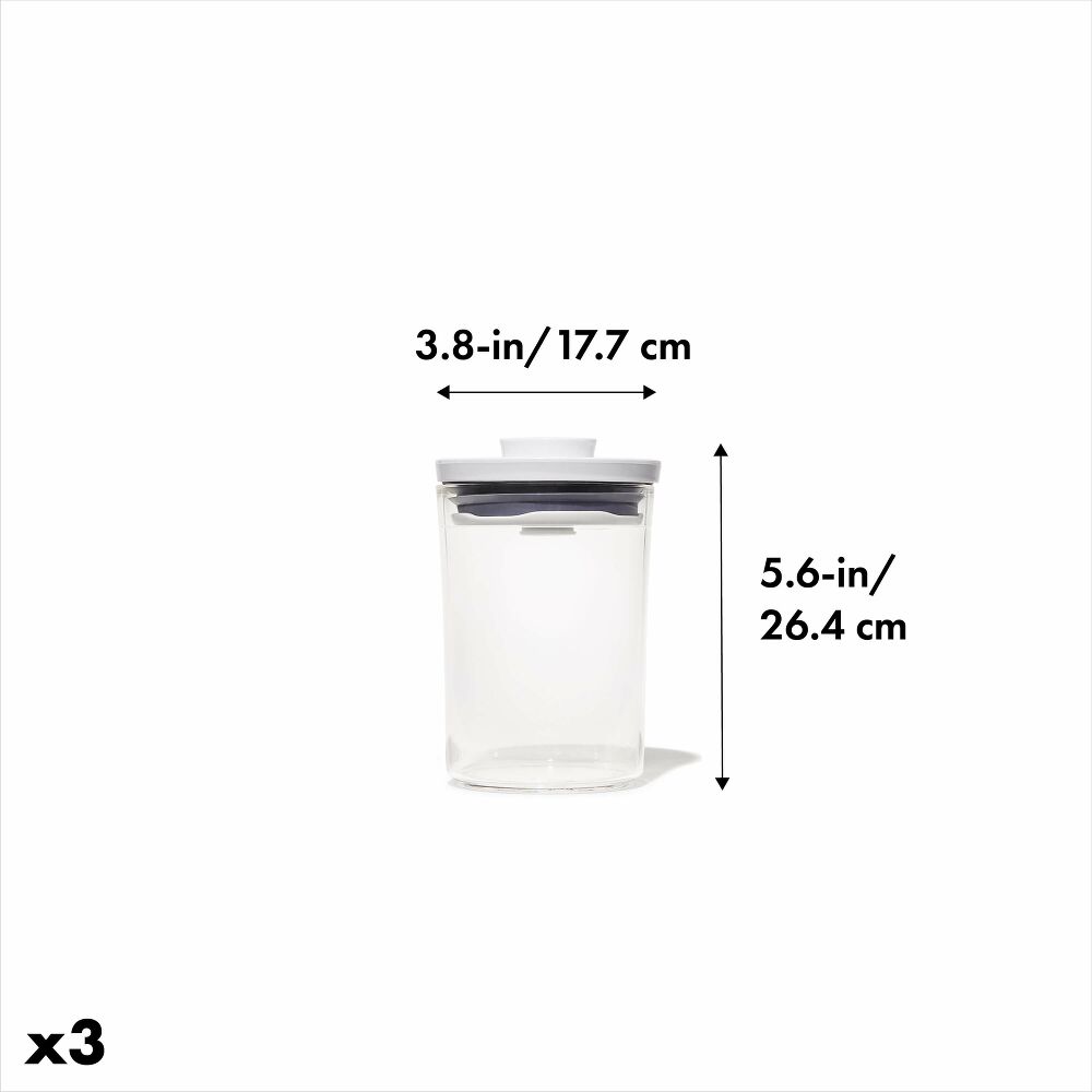 POP Round Canister 3-Piece Mini Bath Set (0.6 Qt) O5