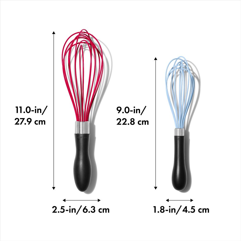 2 Pc Silicone Whisk Set Y0