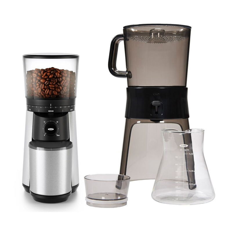 Cold Brew Coffee Maker & Conical Burr Coffee Grinder Bundle V7