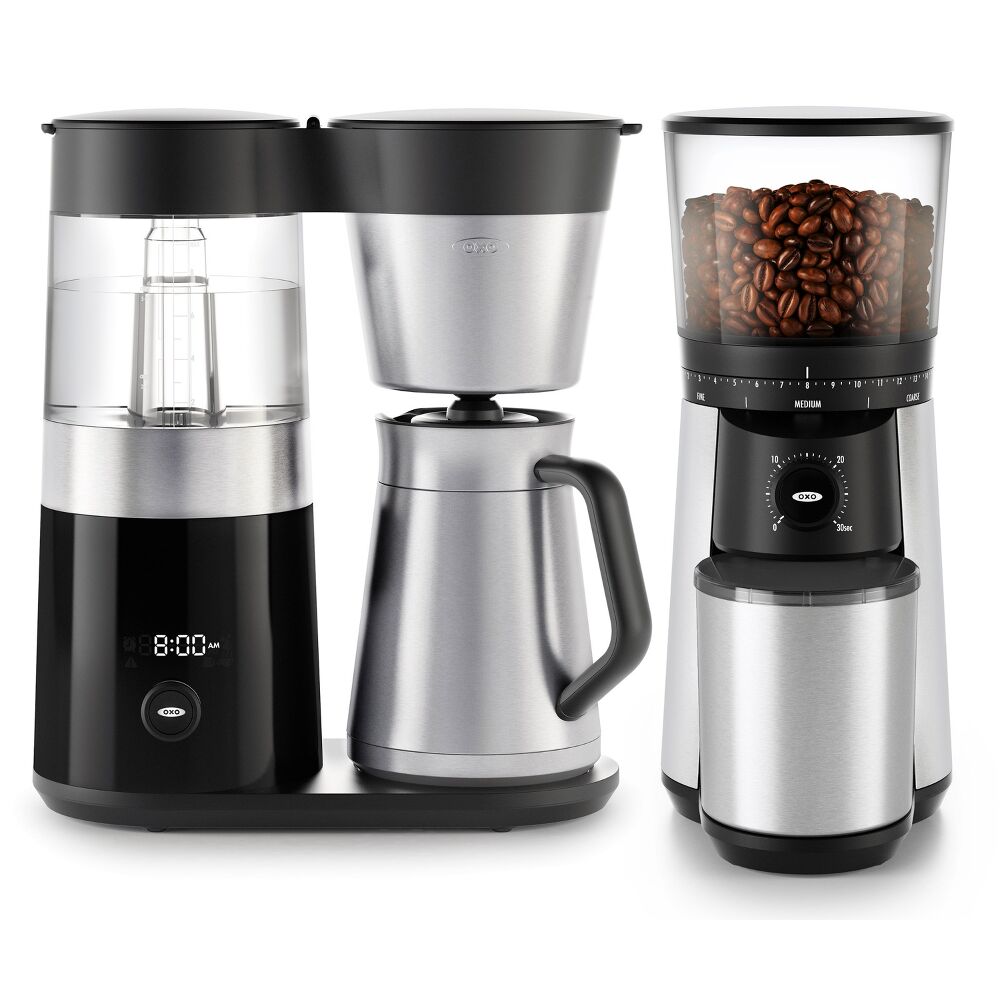 9-Cup Coffee Maker & Conical Burr Coffee Grinder Bundle D0