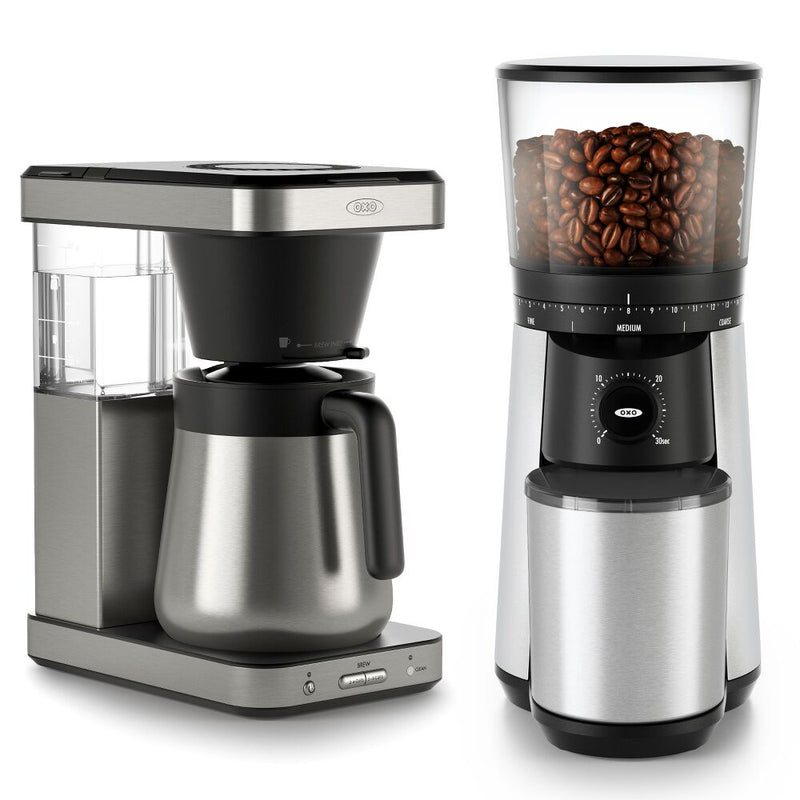 8-Cup Coffee Maker & Conical Burr Coffee Grinder Bundle W3