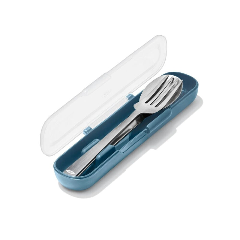 Prep & Go Stainless Steel Utensils With Case - Ocean Blue Q3