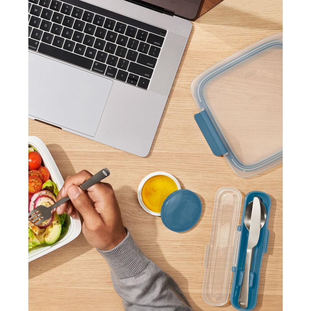 Prep & Go Stainless Steel Utensils With Case - Ocean Blue Q3