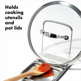Stainless Steel Spoon Rest with Lid Holder T5