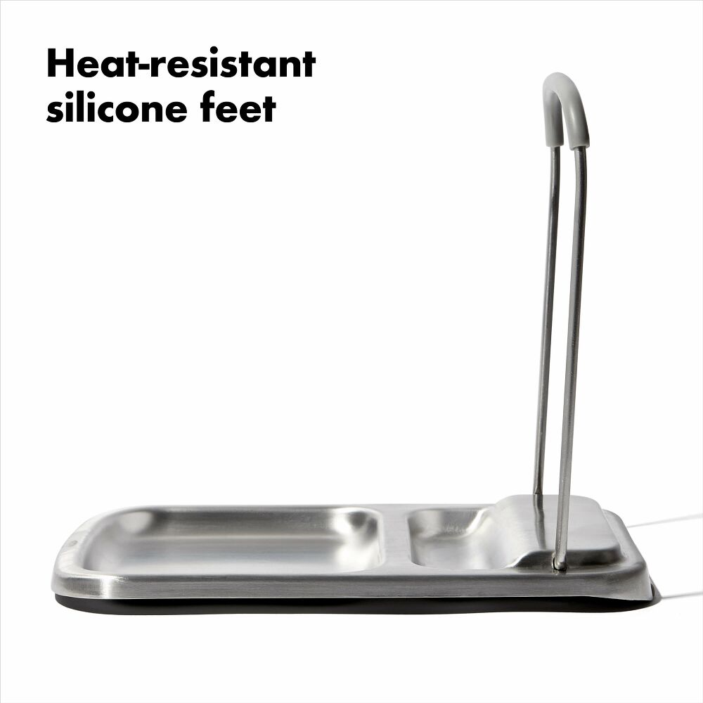 Stainless Steel Spoon Rest with Lid Holder T5