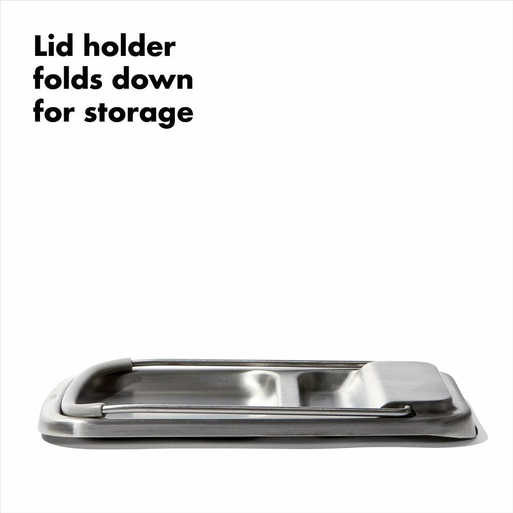 Stainless Steel Spoon Rest with Lid Holder T5