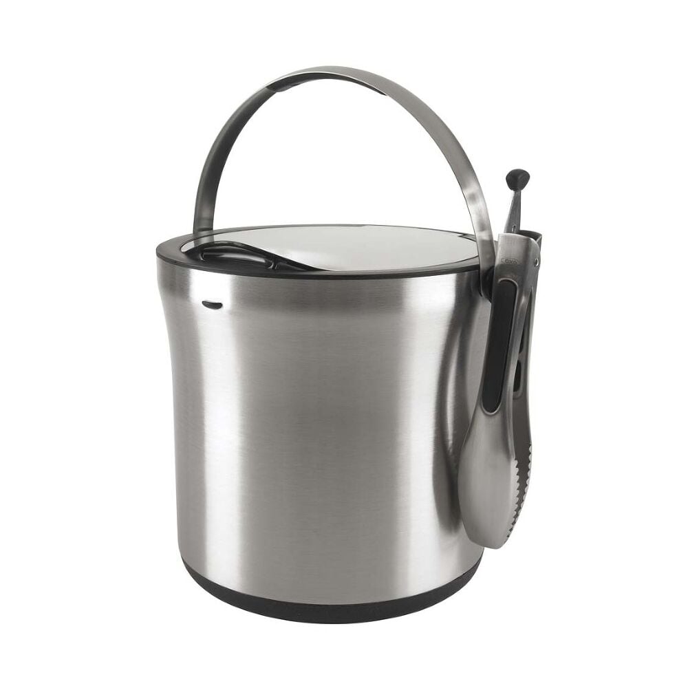 Steel Ice Bucket & Tong Set H1