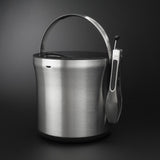 Steel Ice Bucket & Tong Set J4
