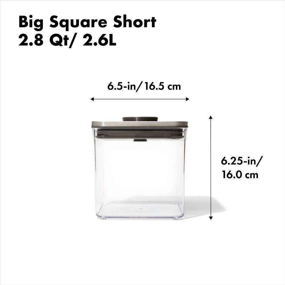 POP Container - Big Square Short (2.8 Qt/2.6 L) H6