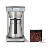 12-Cup Coffee Maker with Podless Single-Serve Function & Steel Coffee POP Container (1.7 Qt) with Scoop Bundle H3
