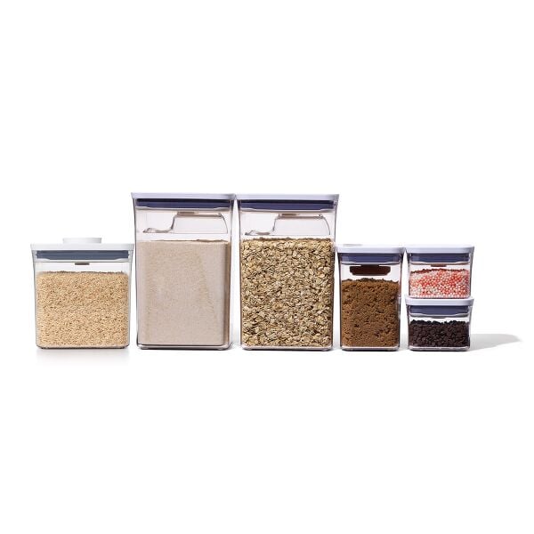 8-Piece POP Container Baking Set & POP Container - Big Square Short (2.8 Qt.) Bundle C4