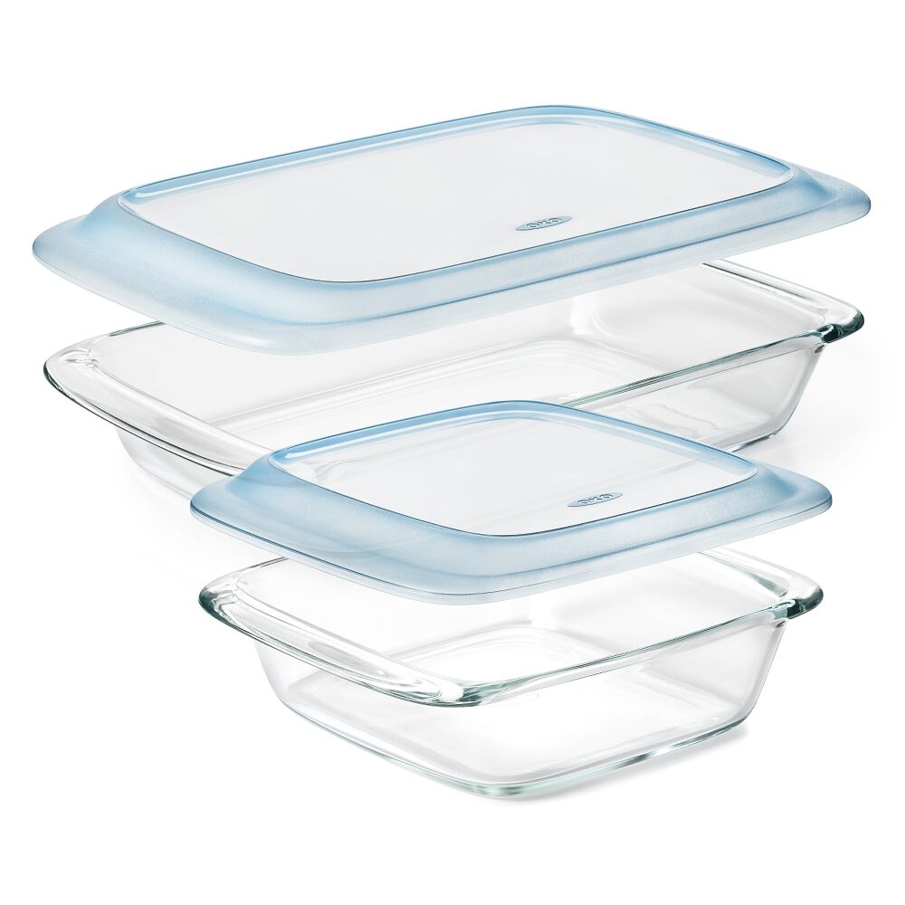 Glass Baking Dish with Lid (2.0 Qt) & Glass Baking Dish with Lid (3.0 Qt) Bundle A7