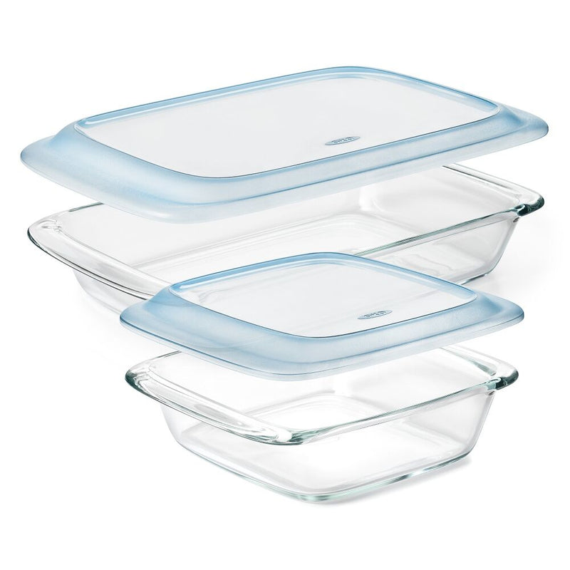 Glass Baking Dish with Lid (2.0 Qt) & Glass Baking Dish with Lid (3.0 Qt) Bundle A7