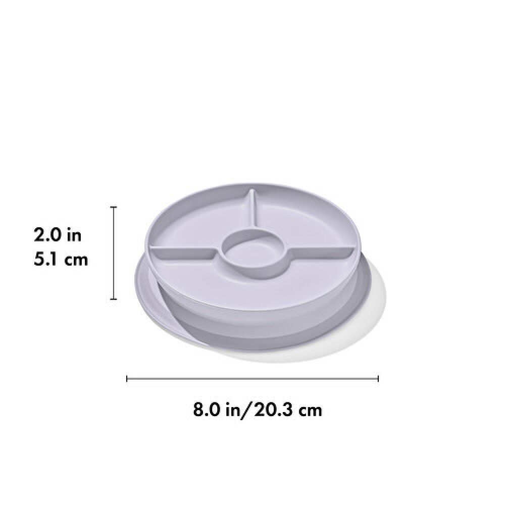 Stick & Stay Suction Divided Plate X8